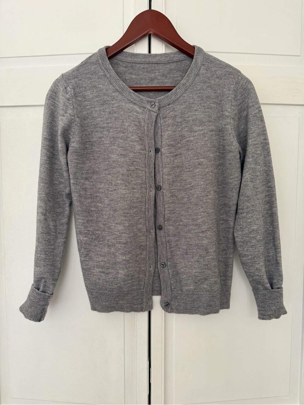 SHEIN Gray Button-Front Women Cardigan Sweater